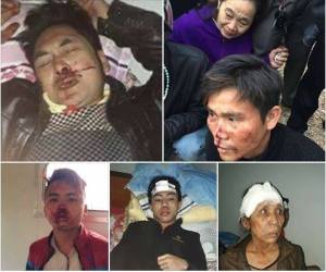 Giáo dân Song Ngọc, Nghệ An đi kiện Formosa bị nhà cầm quyền Cộng nô chận đường đánh đập. 